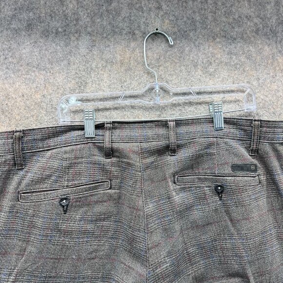 Adriano Goldschmied Dress Pants Mens 36R Gray Houndstooth South Gate Check - Picture 8 of 14